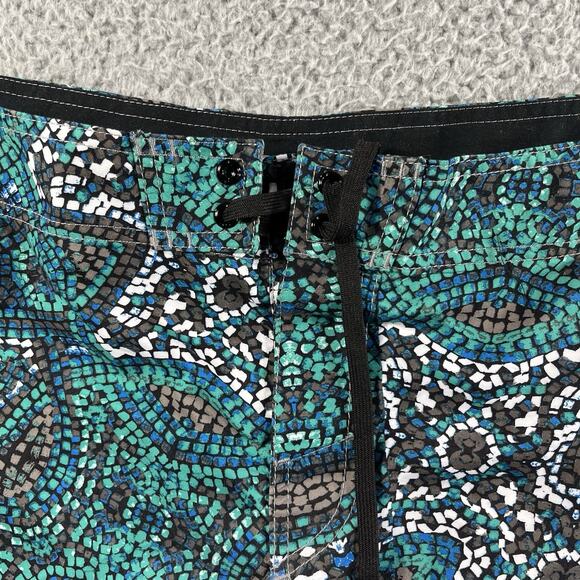 O’NEILL HYPERFREAK BOARDSHORTS MENS 44 BLUE GREEN DRAWSTRING NWT NEW 11” INSEAM - Picture 5 of 11